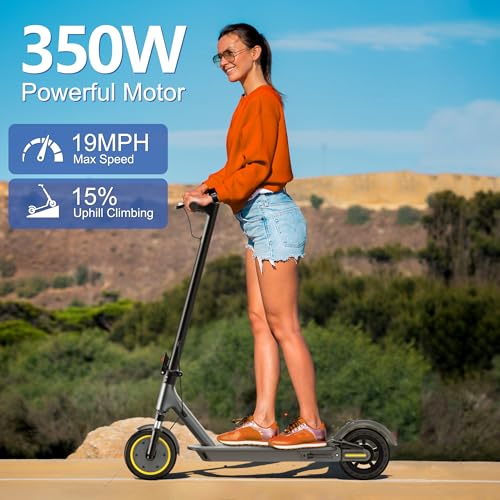 NAVIC Electric Scooter Adults,Max 19/22/27/49 Miles Ranges,Top Speed 19/22 mph,350/750W Peak Motor, Folding E-Scooter with Dual Braking Dual Suspension