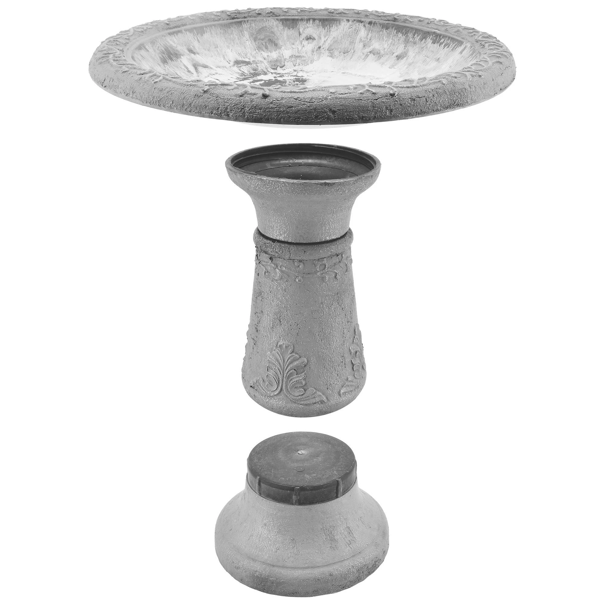 Arcadia Garden Products Bird Baths Fiberclay Birdbath, Green