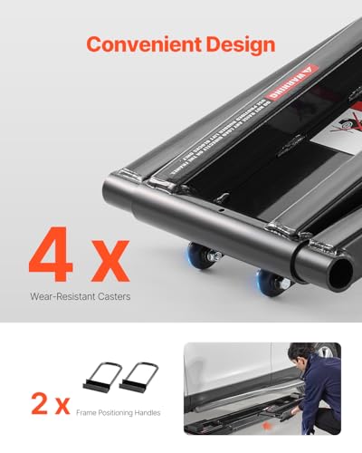 VEVOR Car Lift, 7000 lbs Capacity Car Lifts for Home Garage, 3-Level Adjustable with 29.4" Lift Height & Remote Control, Auto Lock Portable Car Lift with 4 Rubber Pads & 4 Lifting Columns