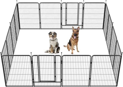 FXW Instant Dog Playpen, Portable Pet Fence for Outdoor, RV Trips, and Camping, 40inch, 16 Panels for Medium and Large Dogs│Patented