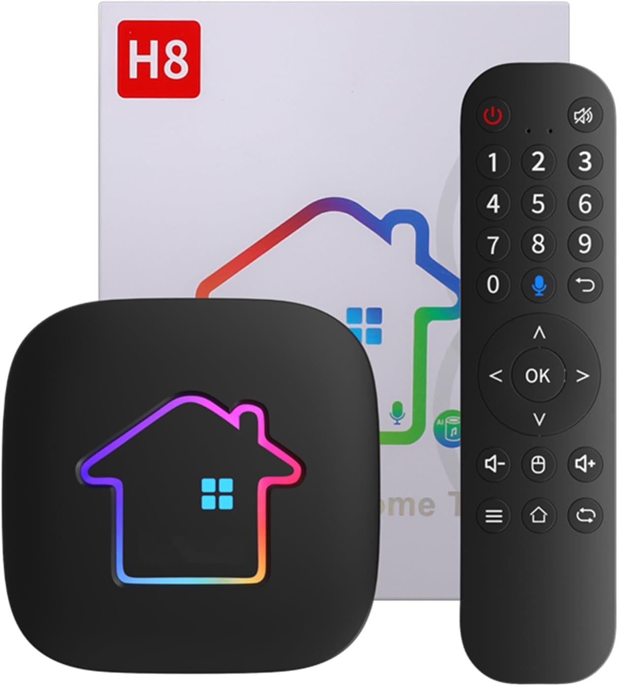 2024 H8 TV Box Voice Remote Control HDTV Brazil tv Box New Version 2GRAM+16GROM 4K Ultra HD US.B2.0/3.0 Opt Duo Band WiFi 2.4/5G Bluetooth 5.0