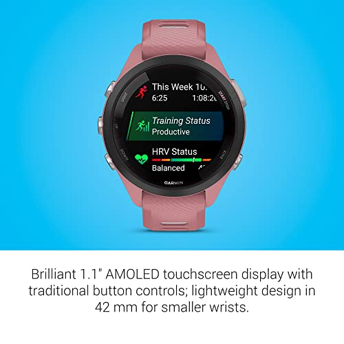 Garmin Forerunner 265 Running Smartwatch, Colorful AMOLED Display, Training Metrics and Recovery Insights