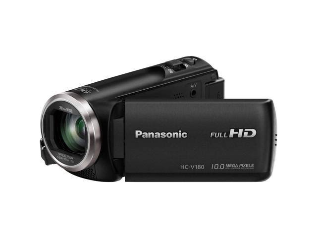 Panasonic Hc-v180 HD Video Camera Camcorder with 32GB Card + Case + Flex Tripod + Kit