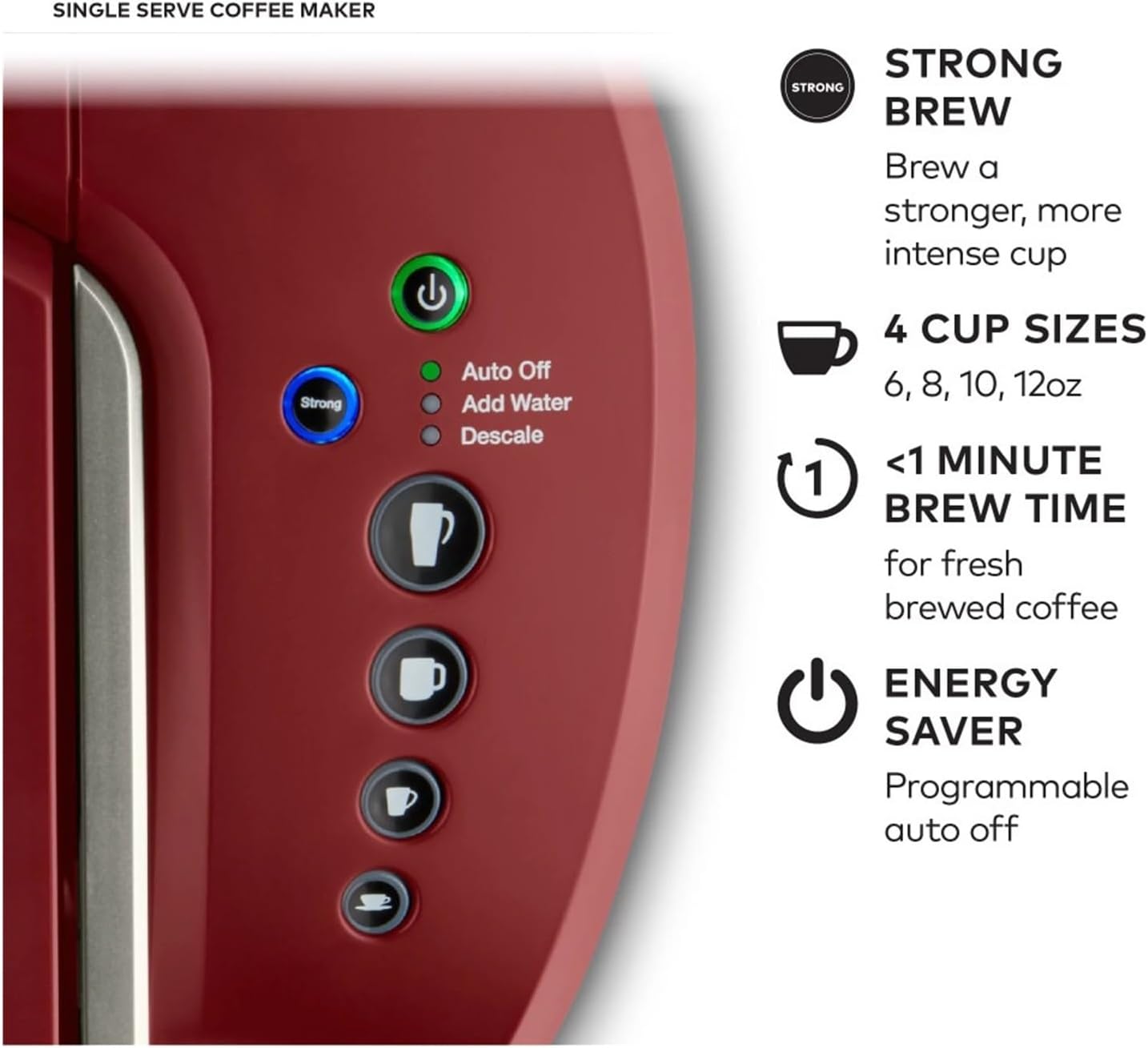 Single-Serve Pod Coffee Maker Coffee Machines Kitchen Appliances Vintage Red