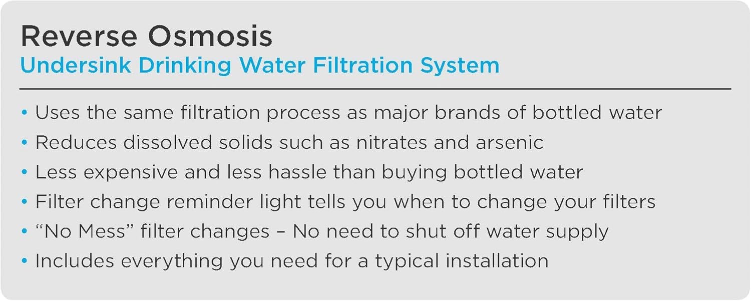 EcoPure Purifier Filtration System (ECOP40) | NSF Certified | Safe Drinking Water Right from Your Kitchen Sink, White