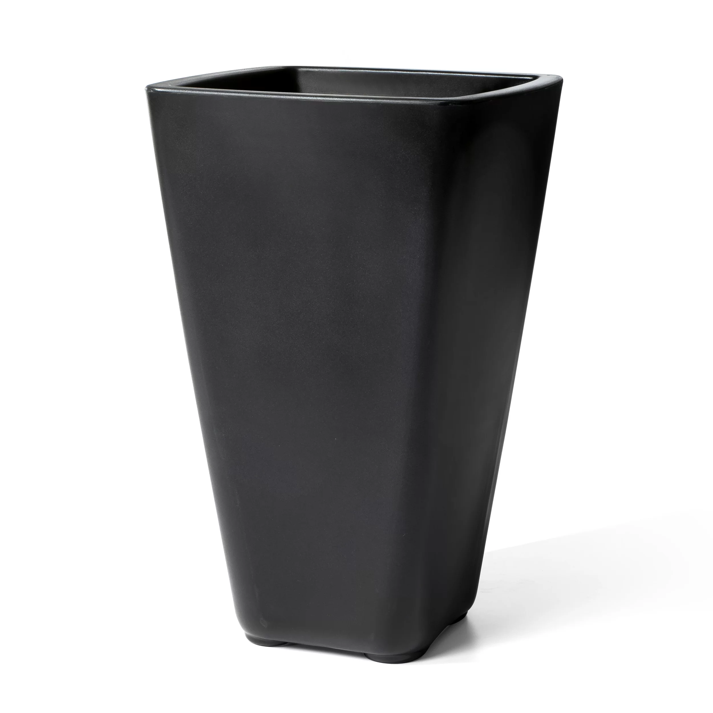 Step2 Bridgeview 26" Tall 2pk Black Square Indoor Outdoor Plastic Planter