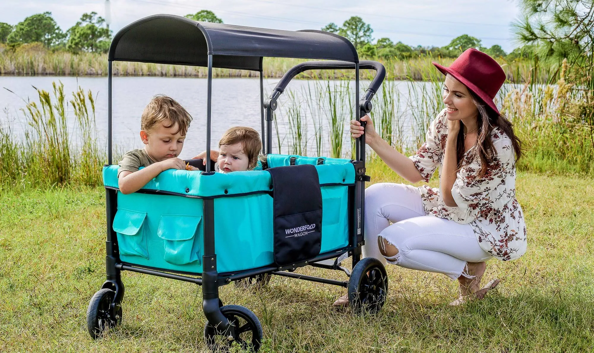 W1 Stroller Wagon L Wonderfold Jet Black
