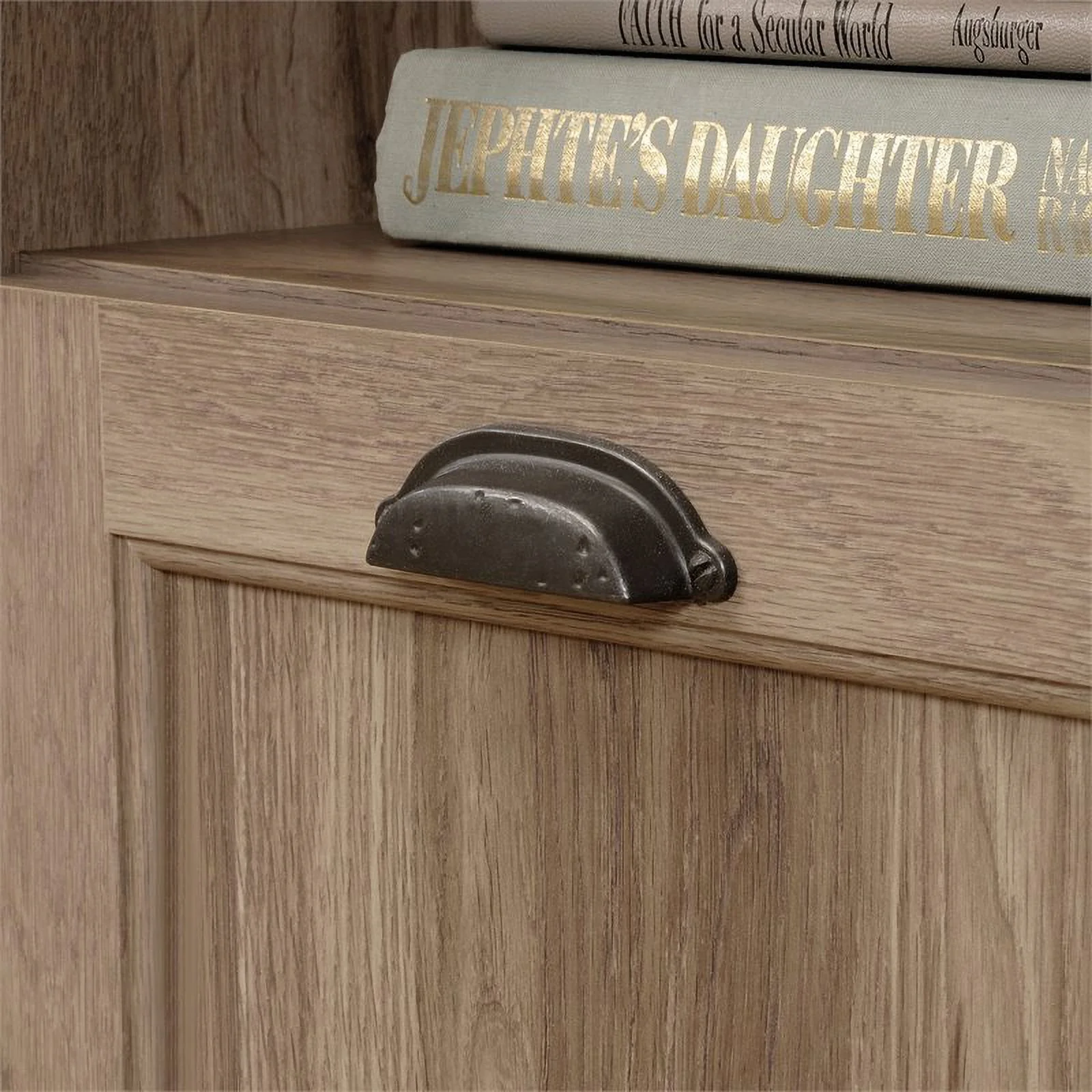 Sauder Barrister Lane L-Desk, Salt Oak Finish