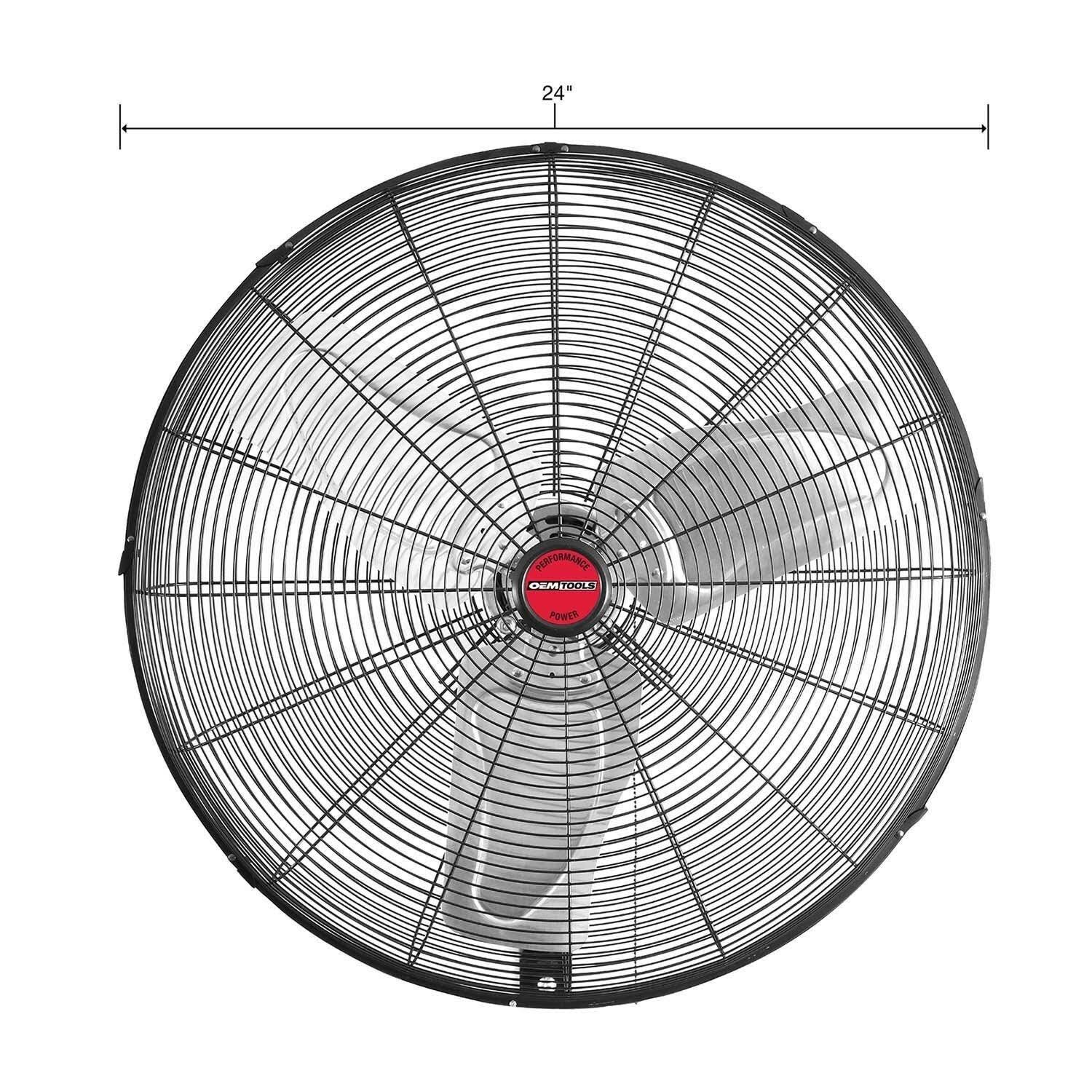 OEMTOOLS 24883 24 inch Oscillating Wall Mount Fan