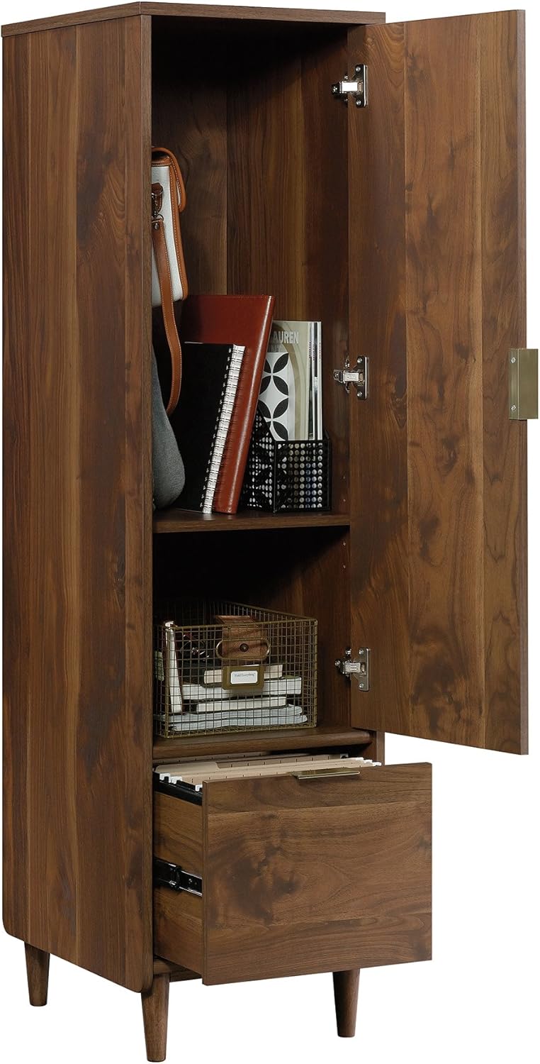 Sauder Clifford Place Storage Cabinet with File, Grand Walnut Finish