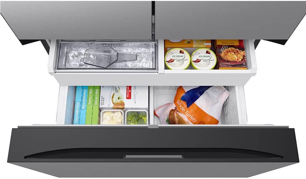 SAMSUNG RF24BB6200QL 24 Cu. Ft. Stainless Bespoke Counter Depth 3-Door French Door Refrigerator