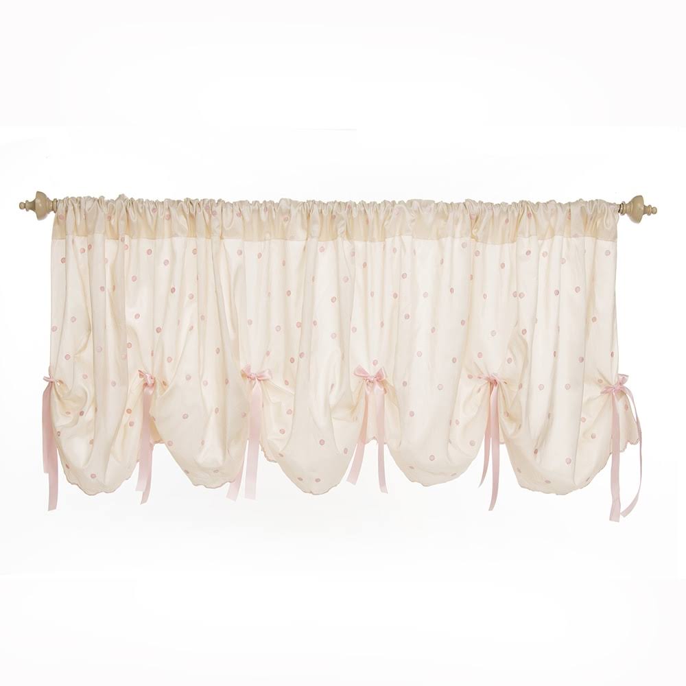 Glenna Jean Ribbons u0026 Roses Window Valance Cream/Pink