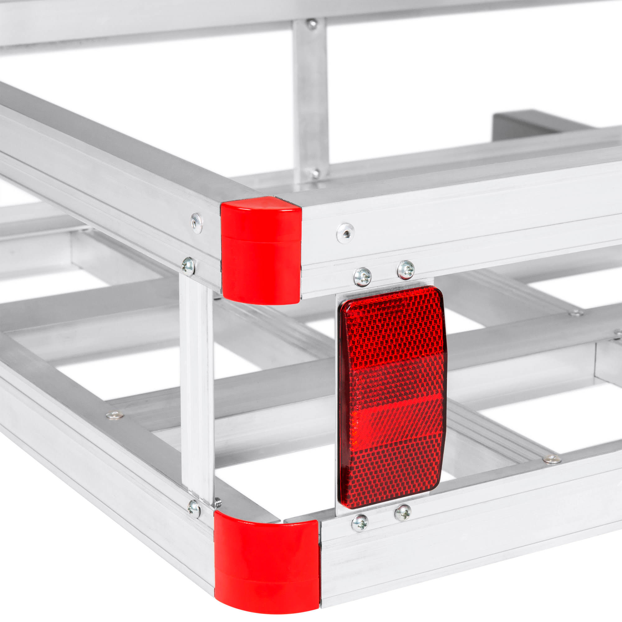 Best Choice Products 60x22in Heavy Duty Aluminum Cargo Carrier Auto Hitch Mount w/ Pin, Clip, 500lb Capacity - Silver