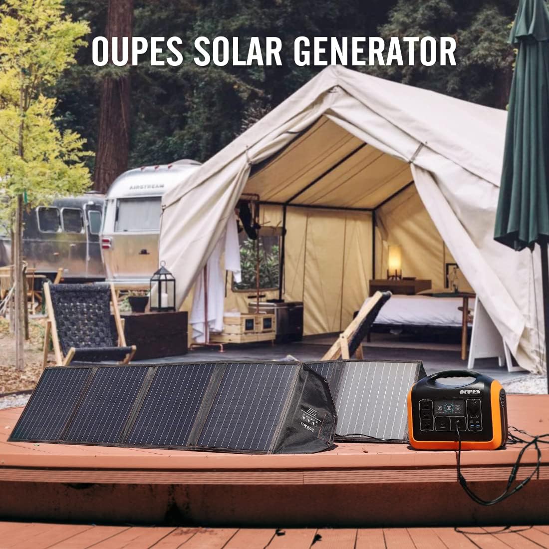 Solar Generator Explorer 1200w, OUPES Portable Power Station 992Wh(2200W Peak) LiFePO4 Power Station Battery Backup, Emergency Generator for Outdoor Camping Home RV