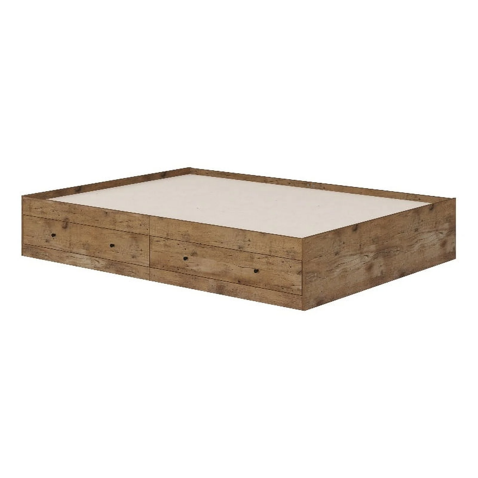 Sauder Boulevard Cafe Engineered Wood Queen Storage Bed in Vintage Oak Finish