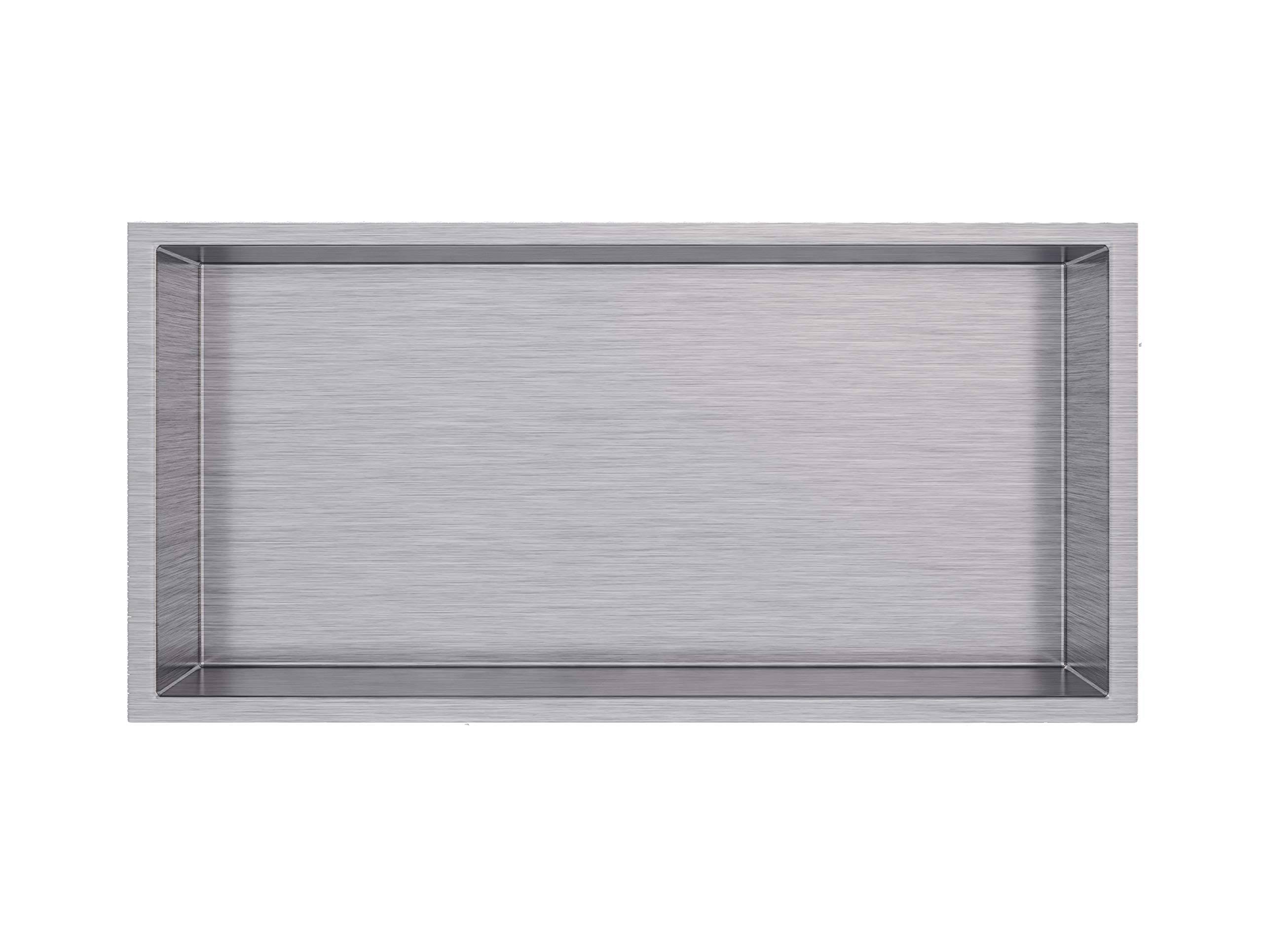 Cantrio Koncepts SN-2412B 24x22 Brushed Stainless Steel Shower Niche