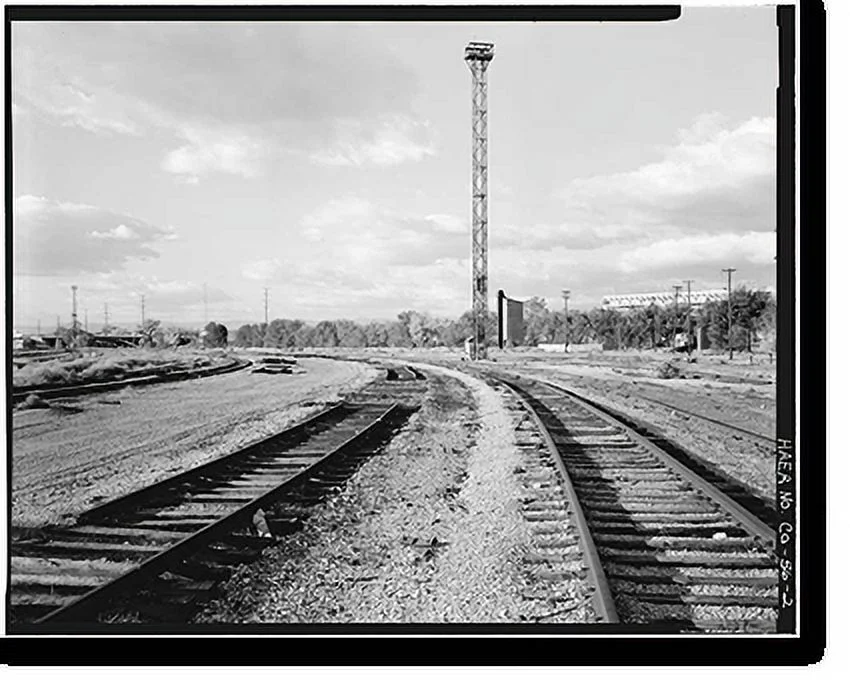 Historic Framed Print, Colorado & Southern Railway Denver Roundhouse Complex, Seventh Street, East of South Platte River, Denver, Denver County, CO - 2, 17-7/8" x 21-7/8"