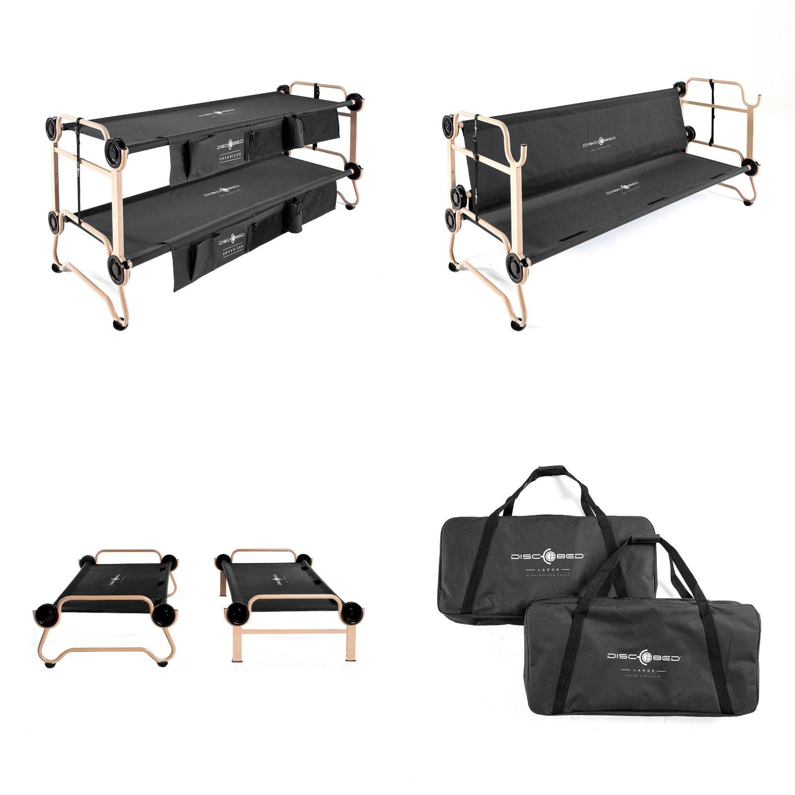 Disc-O-Bed Large Cam-O-Bunk Cot with Organizers u0026 Youth Kid-O-Bunk Camping Cot