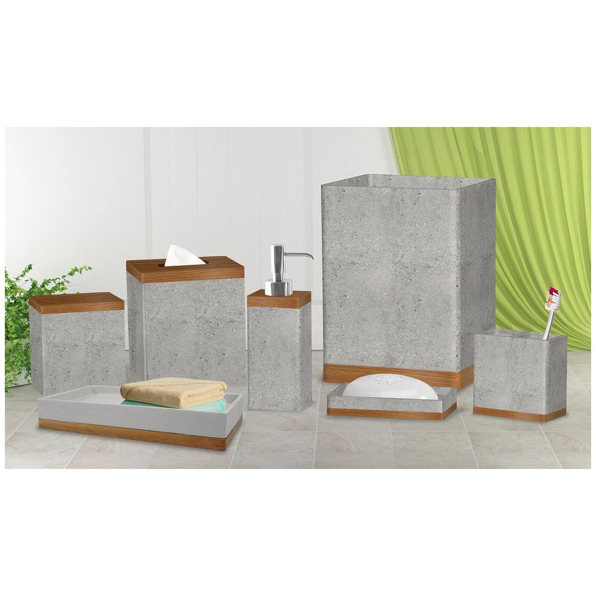 Nu Steel CON-7PC/SET Concrete 7pc Set Bath COLLECTION-STONE Grey