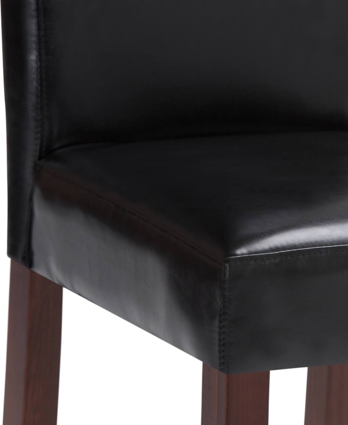 Simpli Home Acadian Faux Leather Parson Dining Chair - Satin Cream - Set of 2