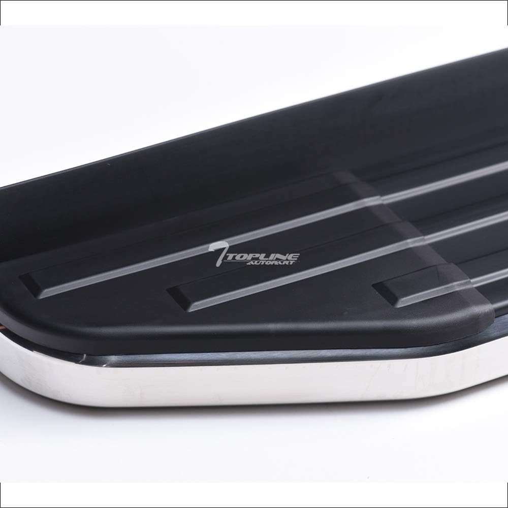 TLAPS 6 VP Style Black With Chrome Trim Aluminum Side Step Rail Running Boards For Nissan Frontier 05-21 / Suzuki Equator 09-12 Crew Cab