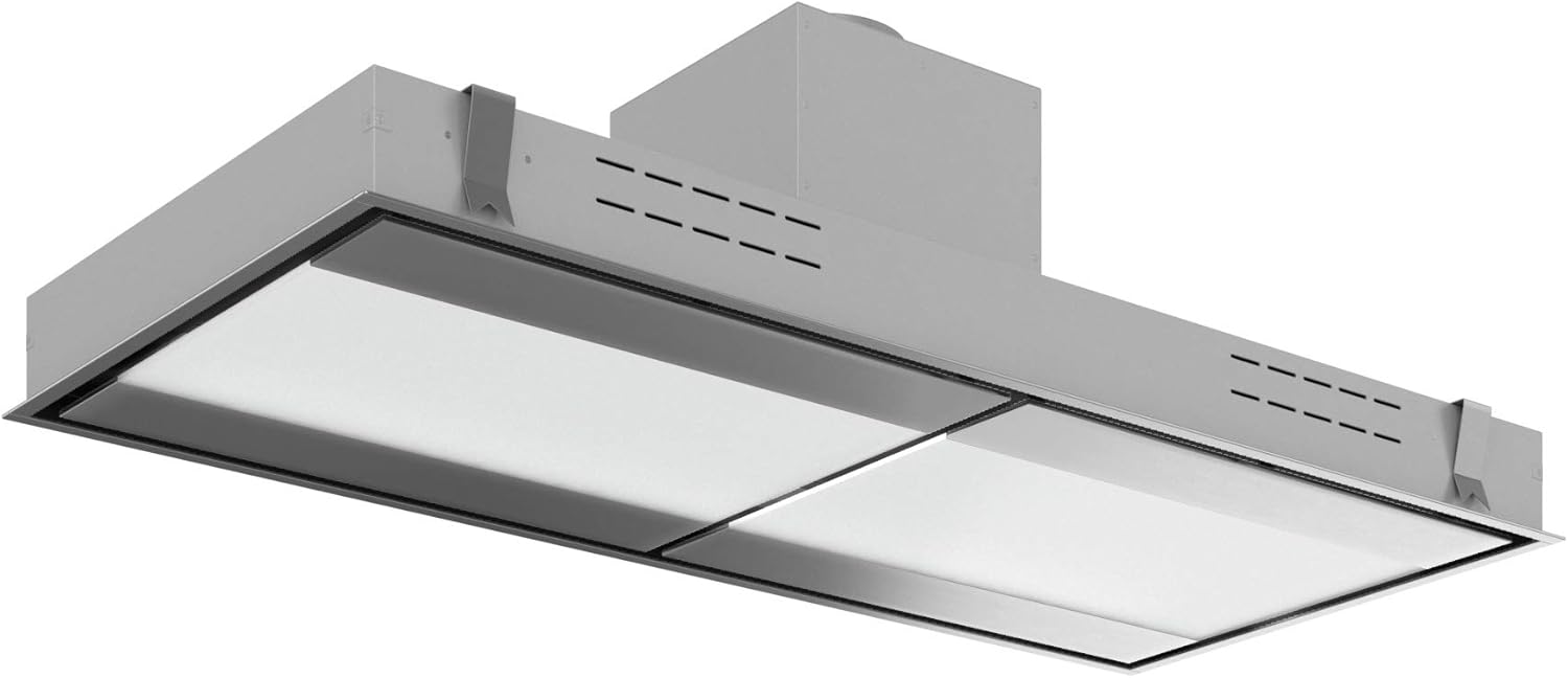 Futuro Futuro Island-mount DUCTED only Range Hood 54" 940-CFM | Skylight | Stainless Steel Vent Hood | Unique In-Ceiling Exhaust Hood |Remote Control, Ultra-Quiet with Blower