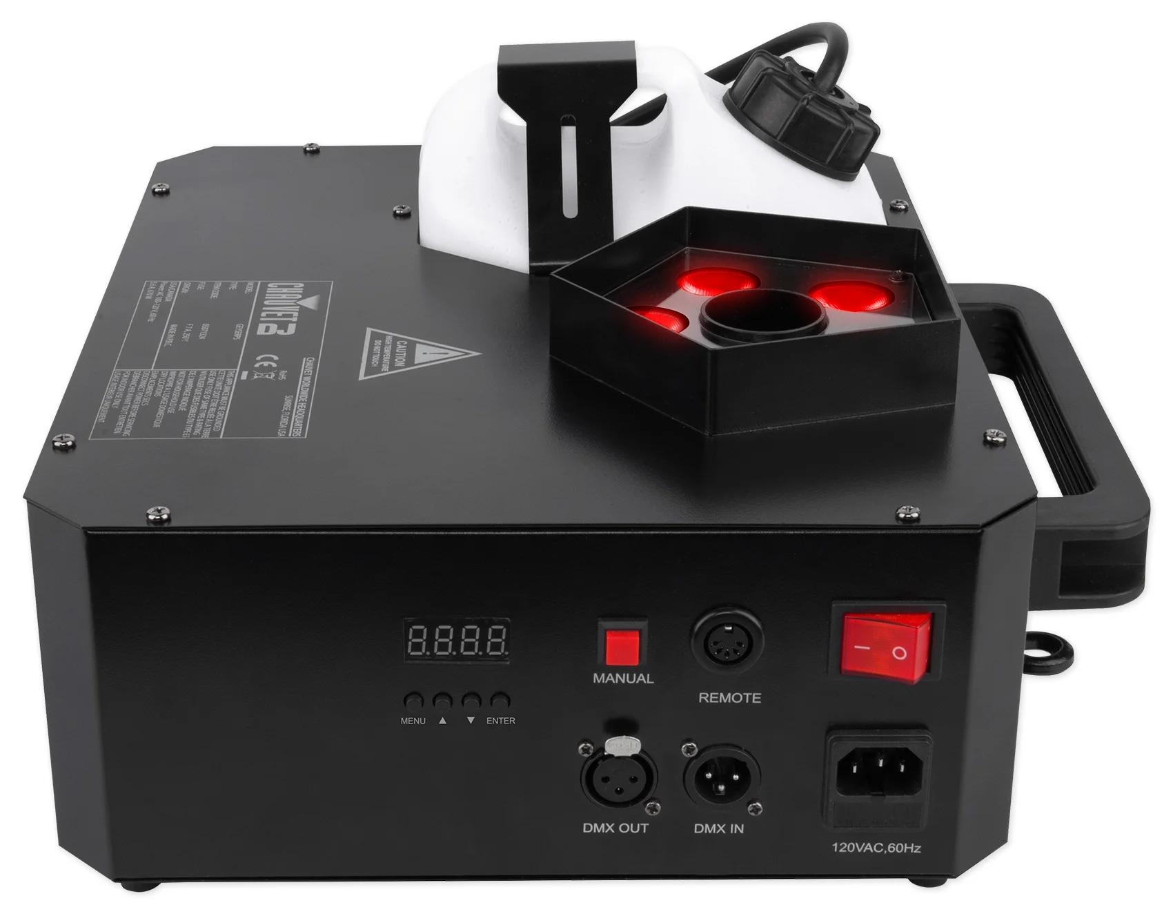 Chauvet DJ GEYSER P5 Fog Machine Fogger w/Effects+Remote+2) Gal. Fluid+DMX Cable