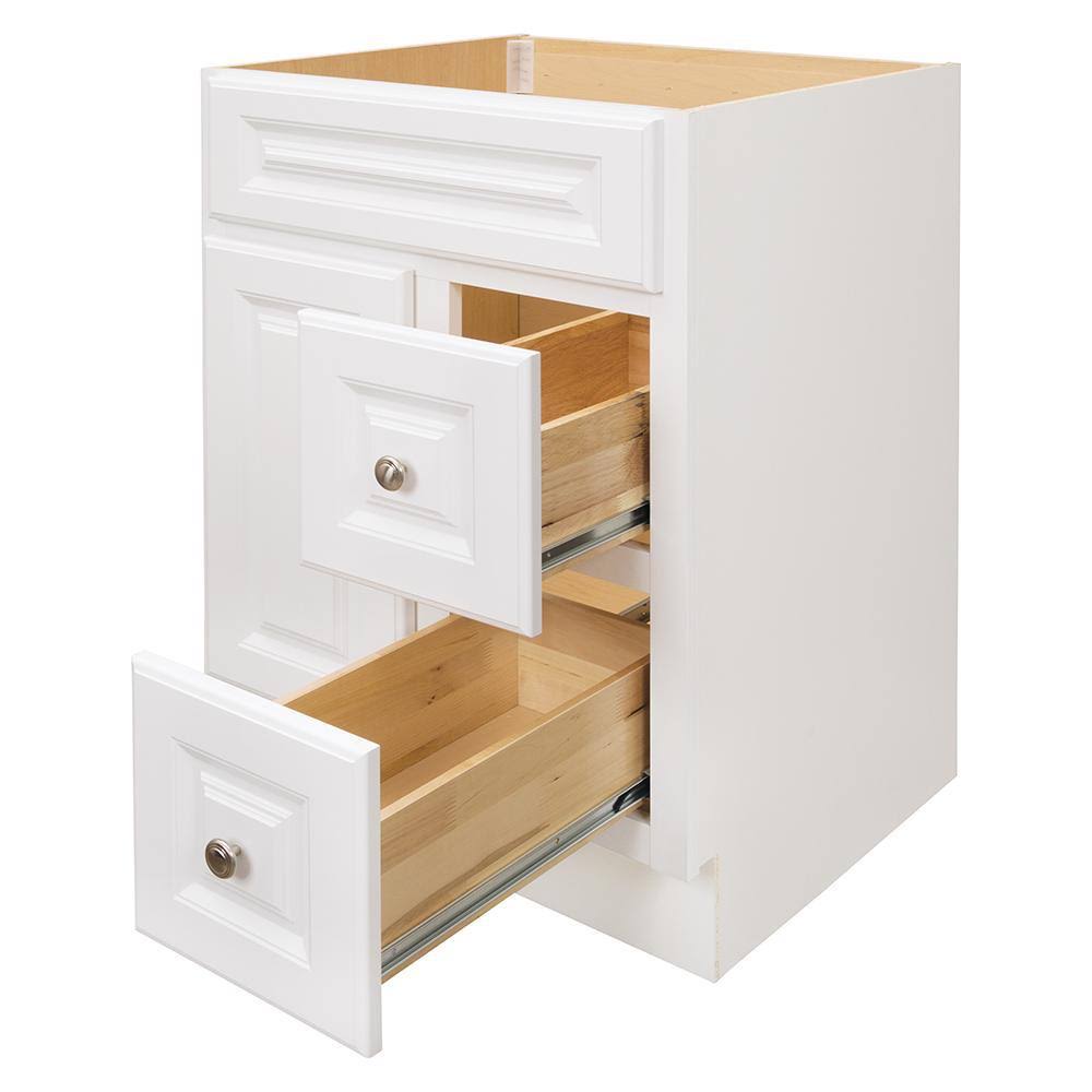 Glacier Bay Hampton 24 in. W x 21 in. D x 33.5 in. H Bathroom Vanity Cabinet Only in White HWH24DY