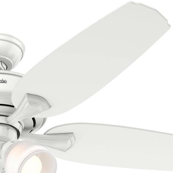 Hunter Channing 52 in. LED Indoor Snow White Ceiling Fan with Light