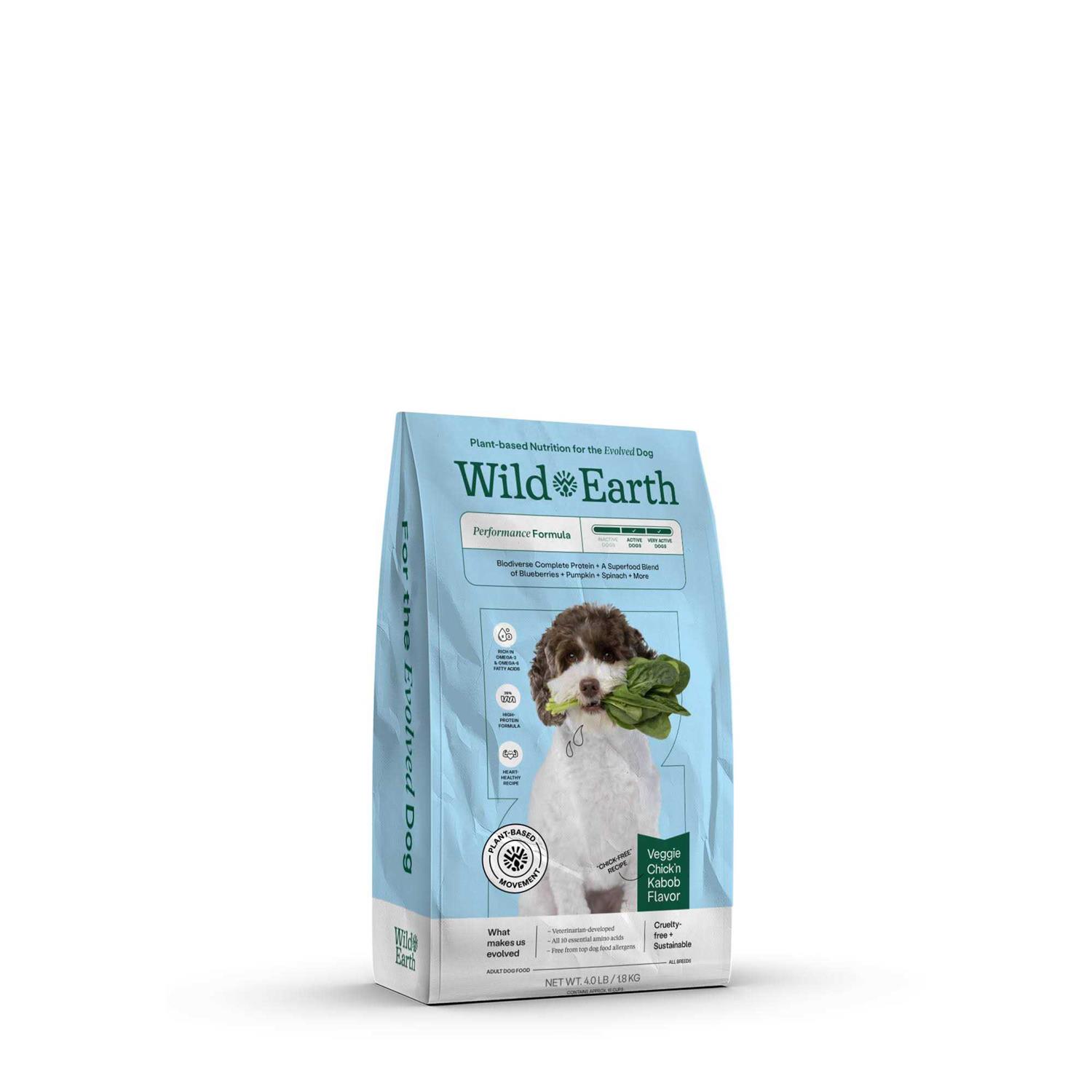 Wild Earth Veggie Chick'n Kabob Flavor Performance Formula Dry Dog Food - Pet Supplies online store