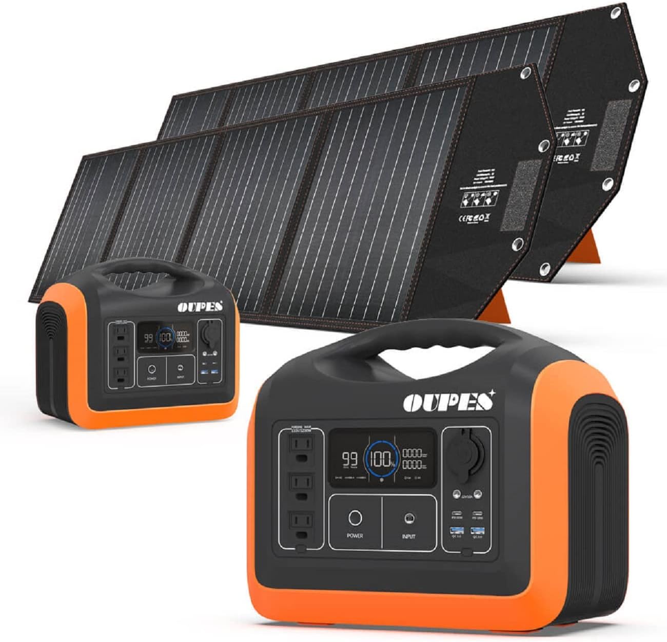 Solar Generator Explorer 1200w, OUPES Portable Power Station 992Wh(2200W Peak) LiFePO4 Power Station Battery Backup, Emergency Generator for Outdoor Camping Home RV