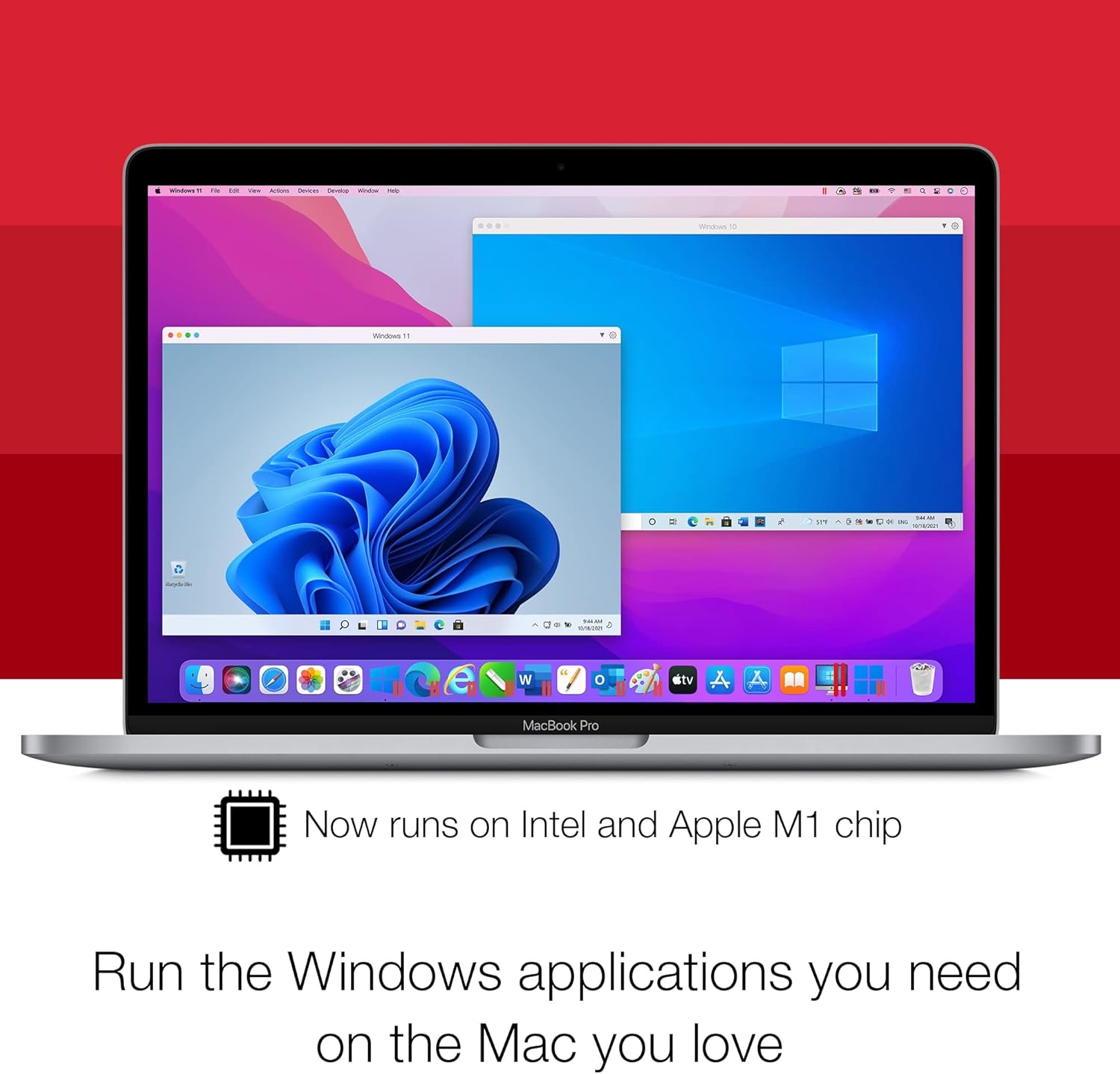 Parallels Desktop 17 for Mac | Run Windows on Mac Virtual Machine Software | 1-Year Subscription [Mac Key Card]