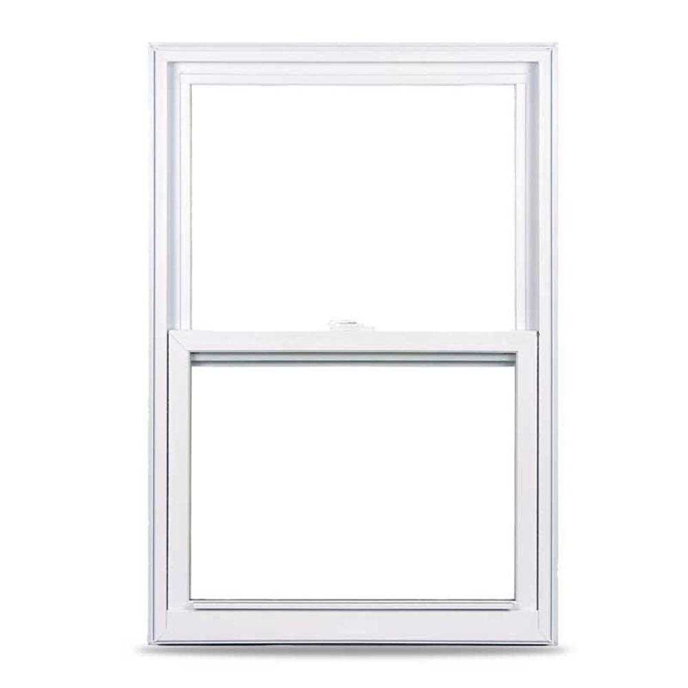 American Craftsman 23.375 in. x 35.25 in. 50 Series Low-E Argon Glass Single Hung White Vinyl Fin Window, Screen Incl - Shop Hardware Tools Online Store