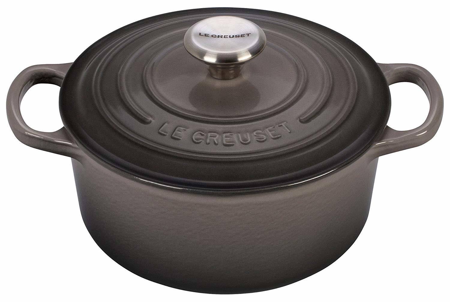 Le Creuset Signature Enameled Cast-Iron 2-Quart Round French Dutch Oven, Oyster