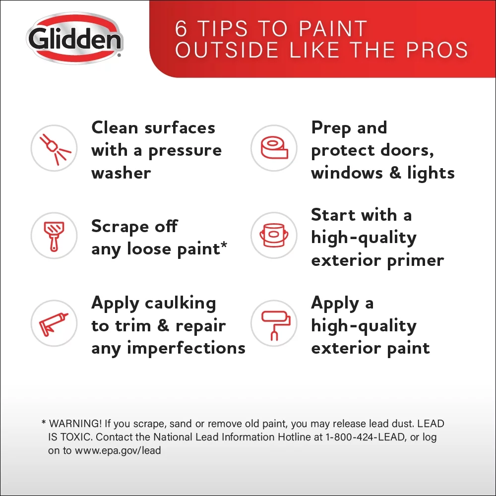 Glidden Grab-N-Go Barn & Fence Wood Exterior Paint Flat, White, 1 Gallon