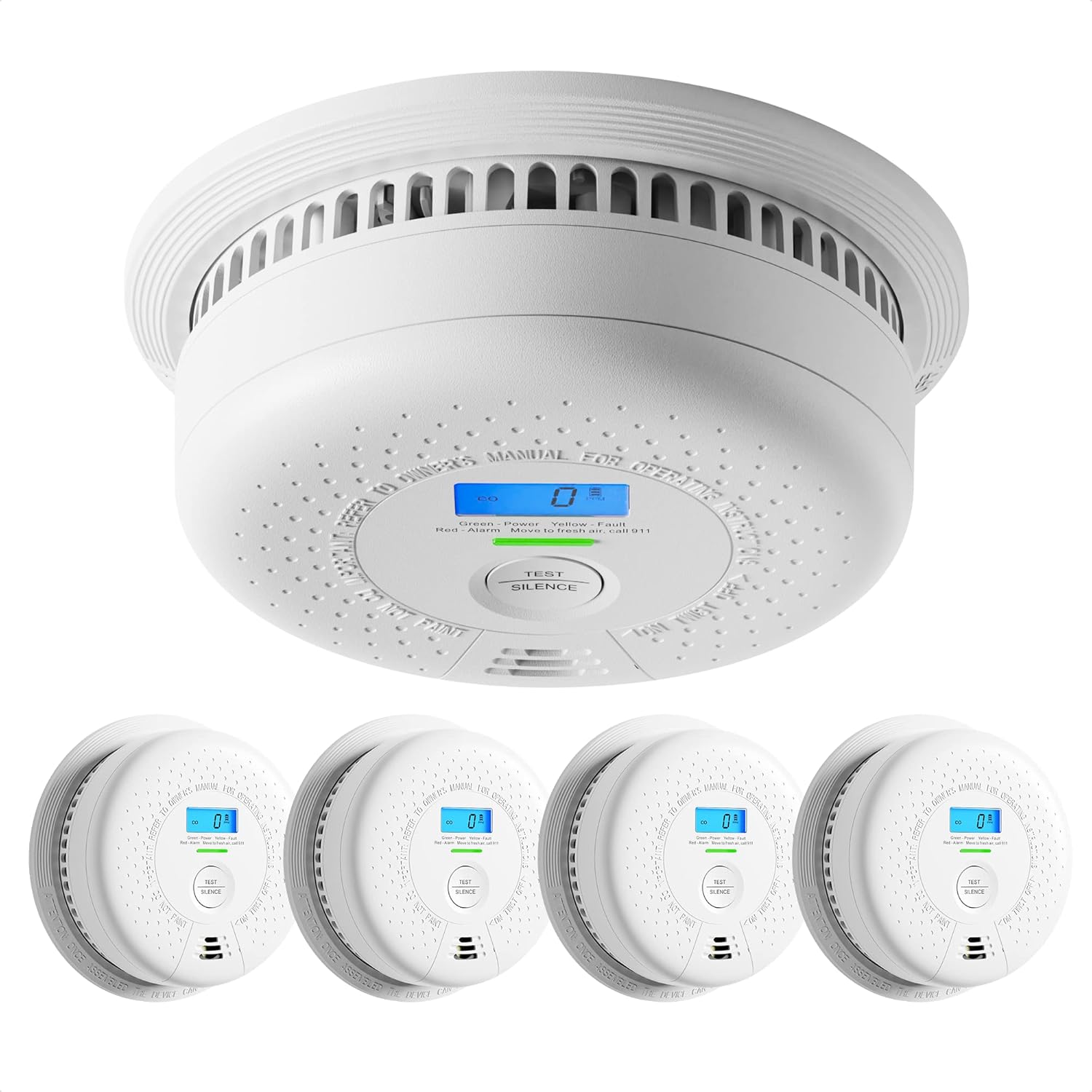 X-Sense 10 Year Battery (Not Hardwired) Smoke and Carbon Monoxide Detector with LCD Display, Dual Sensor Smoke CO Alarm Complies with UL 217 & UL 2034 Standards, Auto-Check, SC01