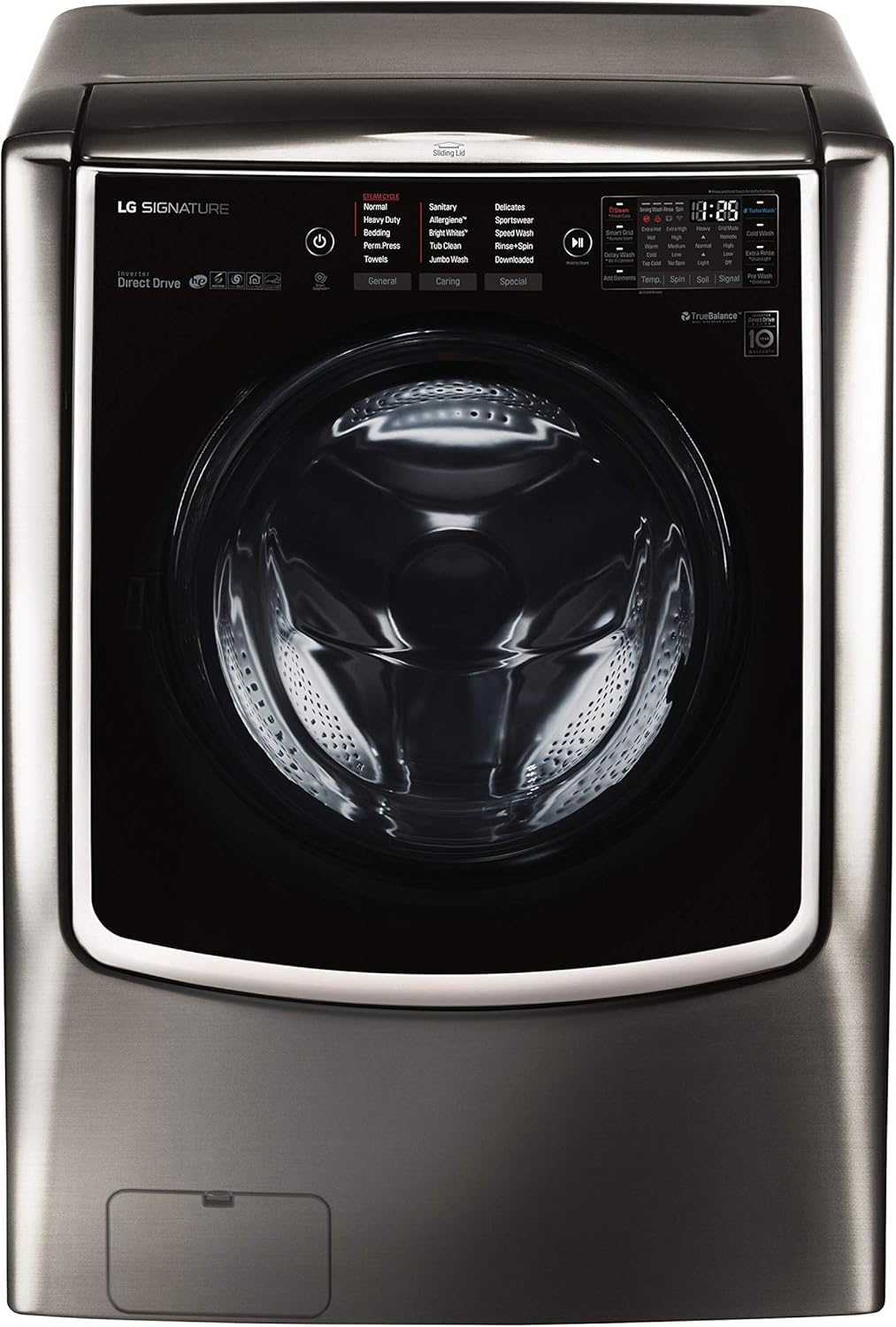 LG WM9500HKA SIGNATURE 5.8 cu. ft. Mega Capacity Washer in Black Stainless Steel