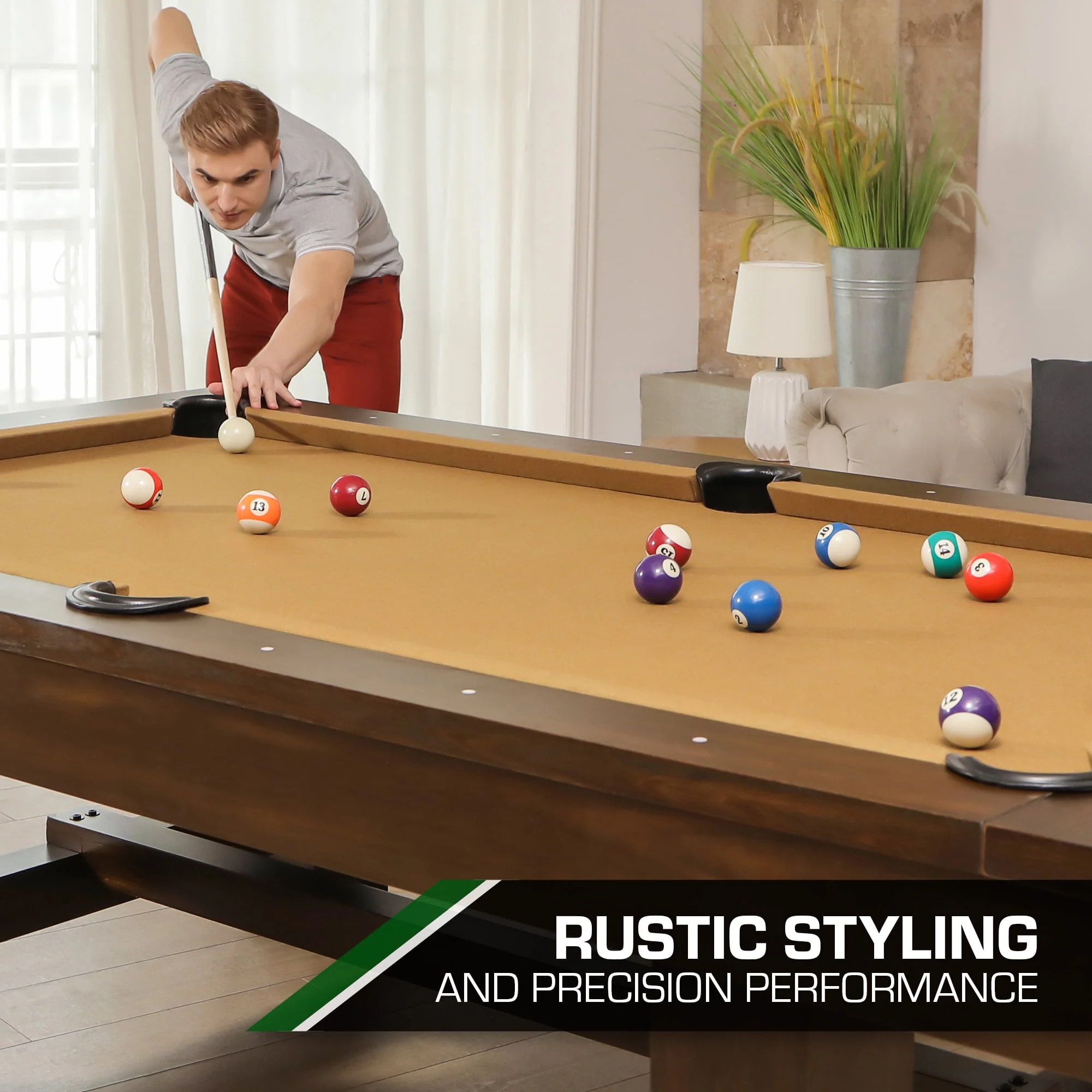 Classic Sport Dayton 96 x 55 Pool Table, Tan, Set up in 10 Minutes