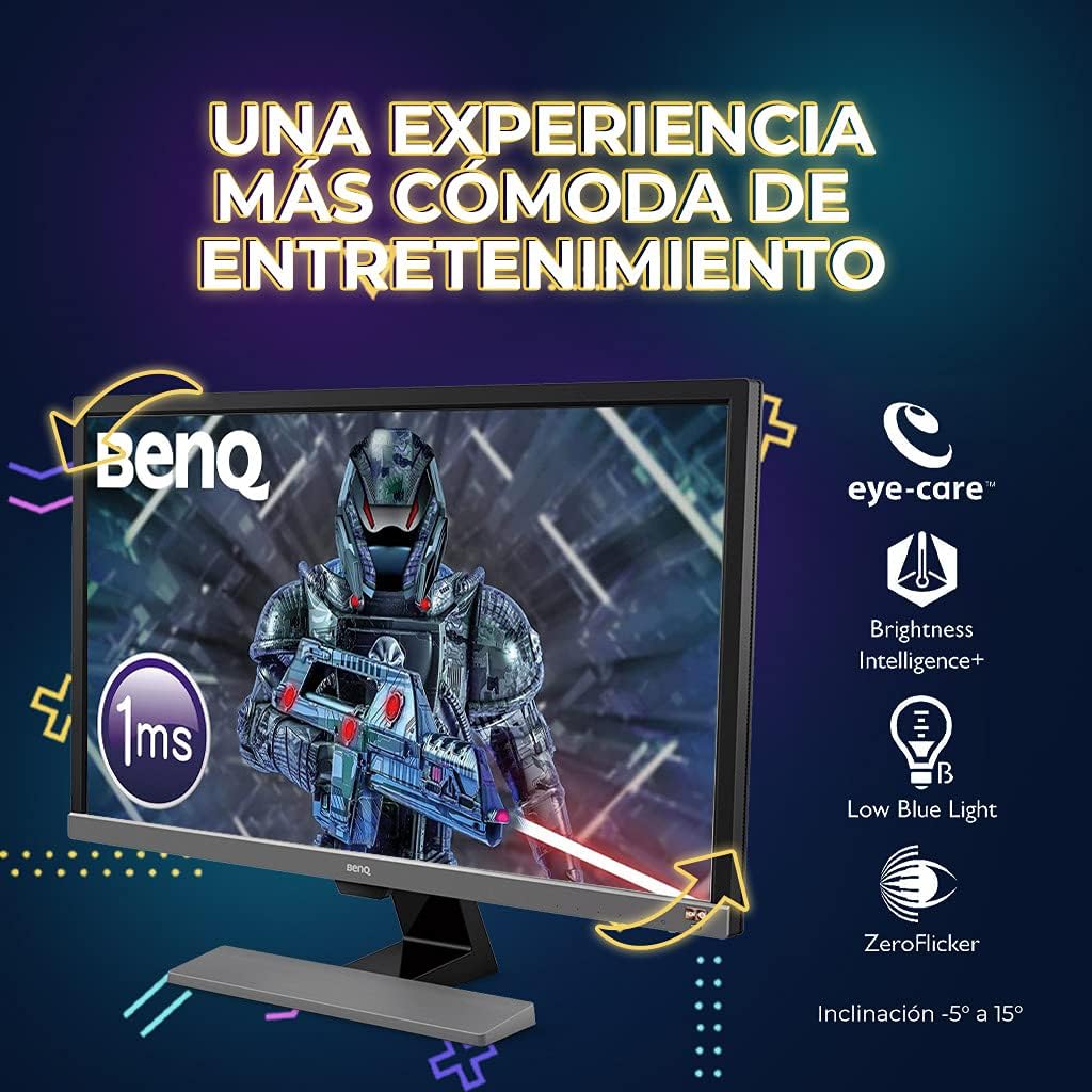 BenQ MOBIUZ EX3210U 32” 4K True HDMI 2.1 144Hz White Gaming Monitor, UHD (3840 x 2160), IPS, 1ms, FreeSync, HDR, Eye Care, Display Port, USB 3.0, Remote Control, Microphone with AI Noise Canceling