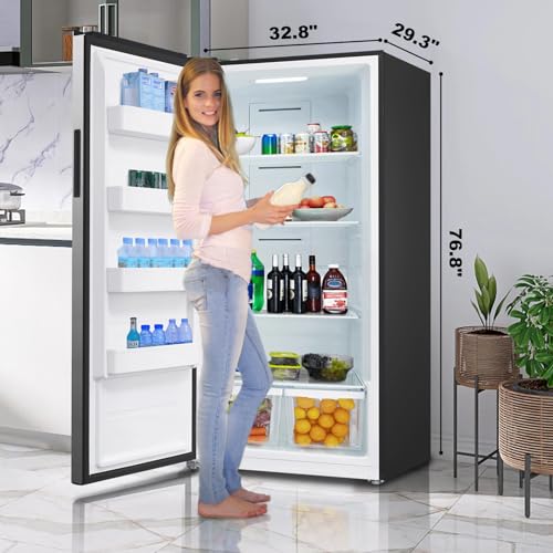 SMETA Upright Freezer, 21 cu. ft Stand Up Convertible Refrigerator Freezer Upright, Deep Frost Free Garage