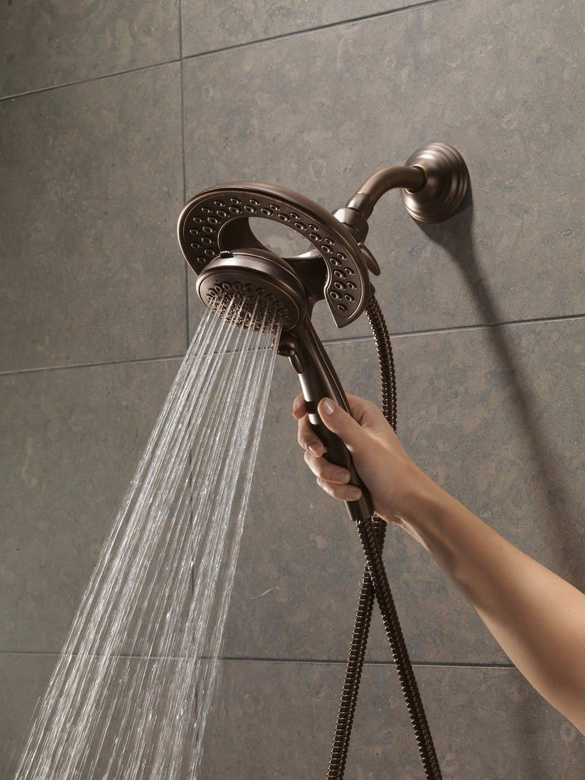 Delta 75588rb In2ition 2.5 GPM Dual Hand Held Rain Shower Heads 2 in 1 Combo... - Venetian Bronze