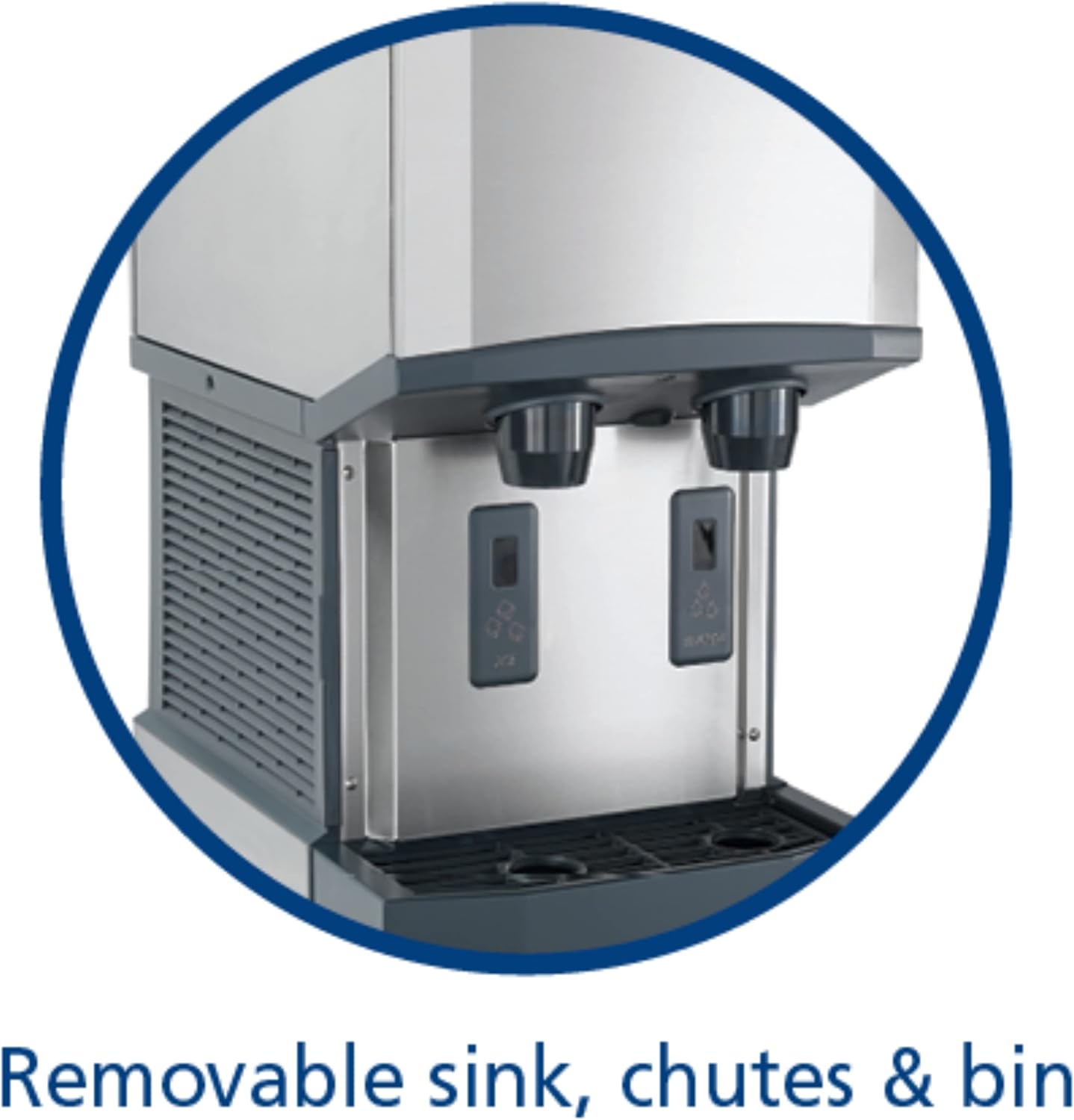 Scotsman HID540A-1 Meridian Countertop Air Cooled Ice Machine and Water Dispenser - 40 lb. Bin Storage