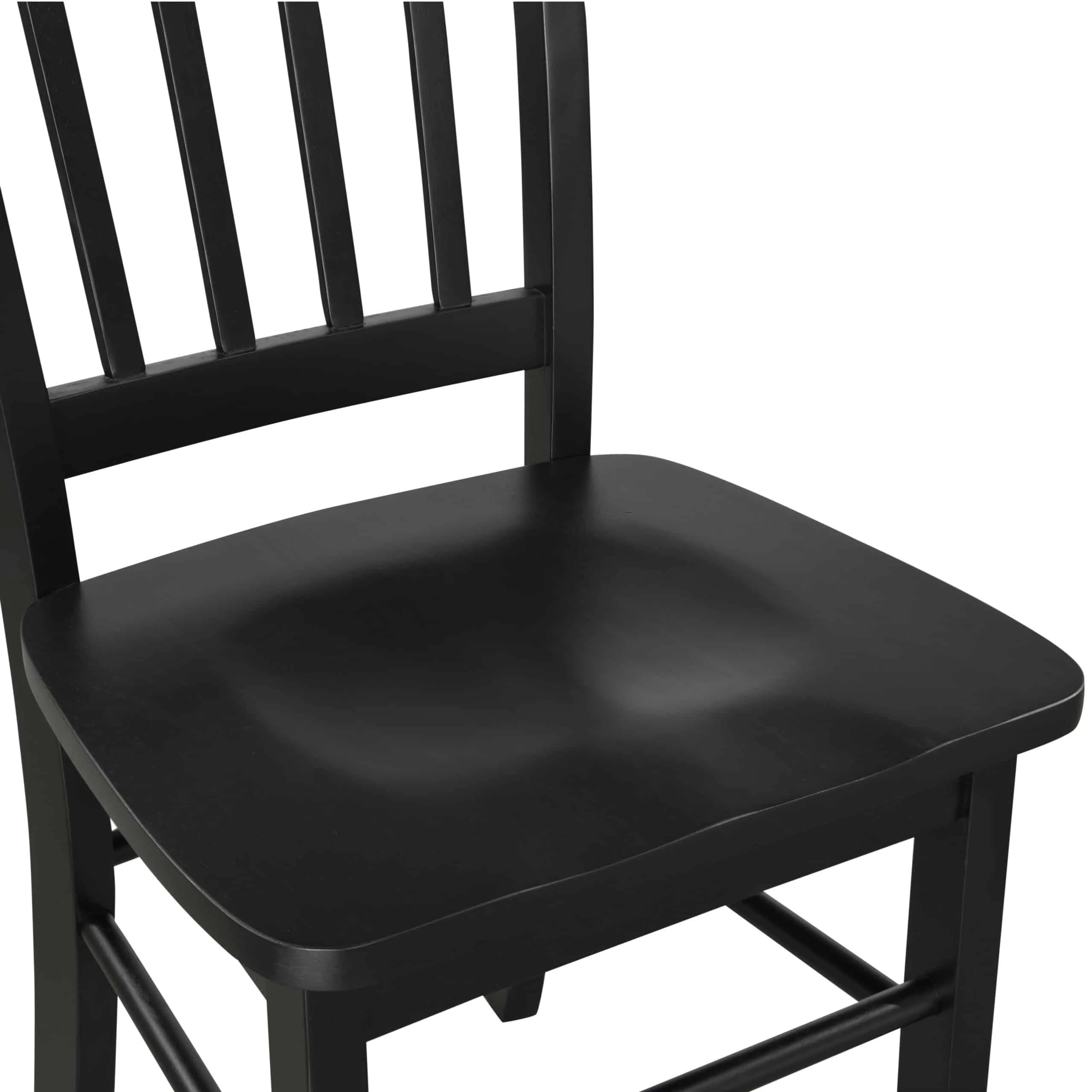 Boraam Shaker Rubberwood Dining Chairs in Black (Set of 2)