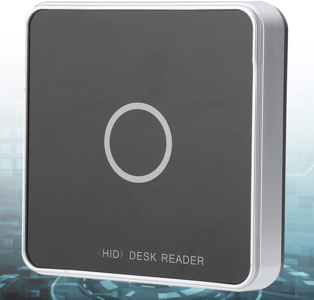 Thincol RFID Card Reader, UHF USB Desktop Reader Writer 902～928MHz Frequency, 50cm Contactless Proximity Sensor Built-in Buzzer, Compatible with ISO18000-6C, ISO18000-6B