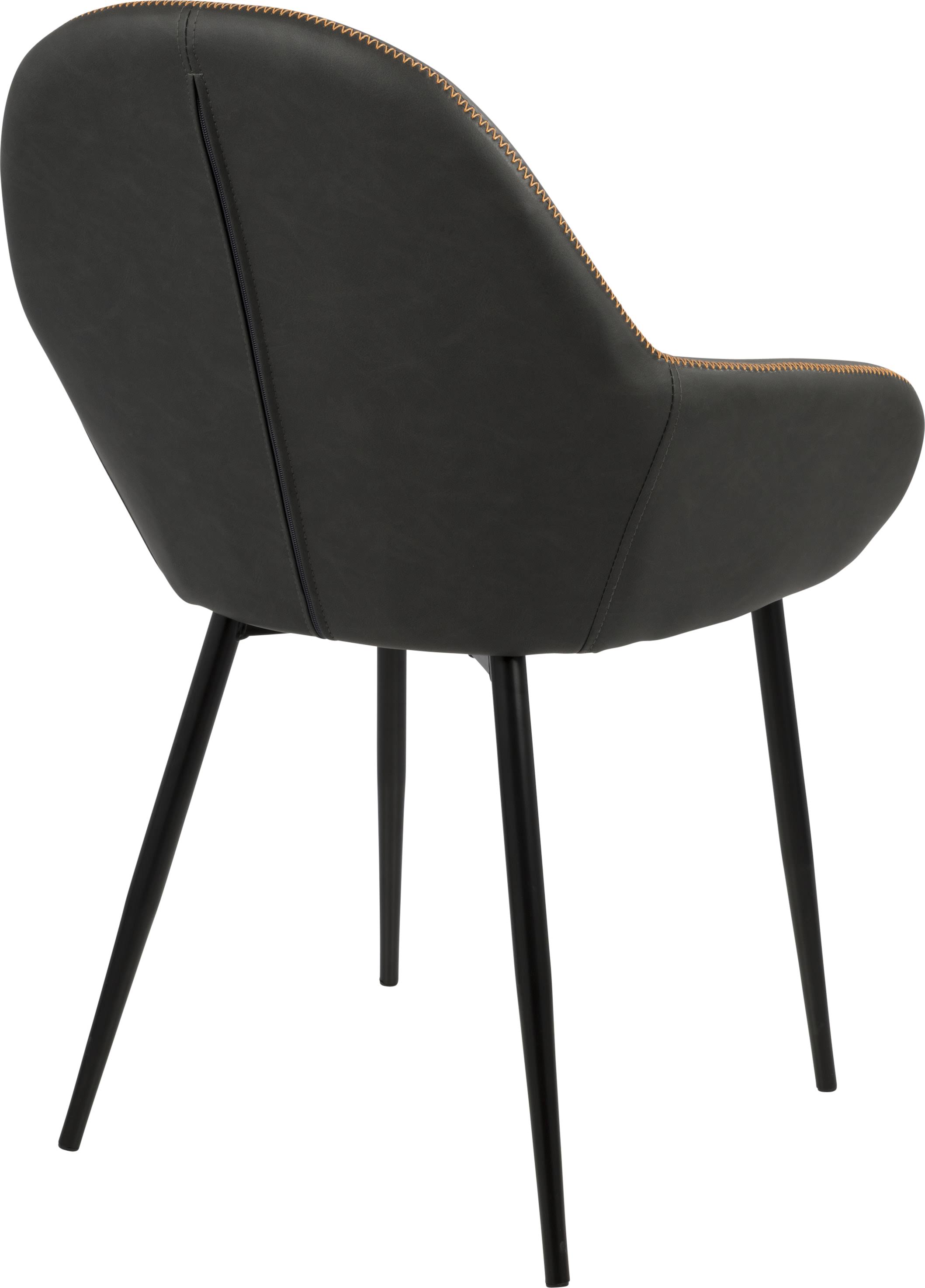 LumiSource Clubhouse Dining Chair in Grey/Black (Set of 2)