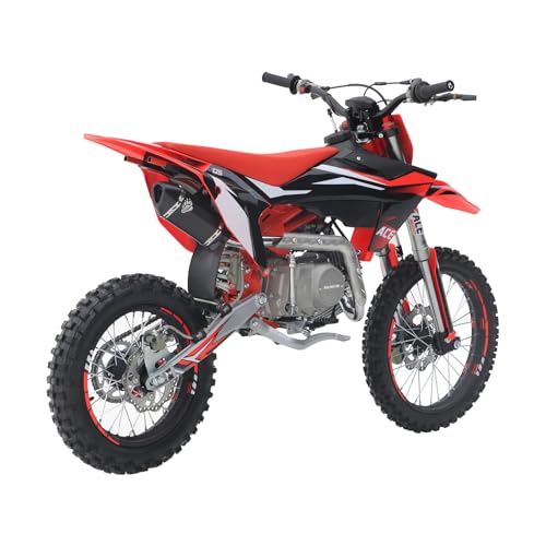 A11 125CC Dirt Bike Powered by ZONSEN Engine, 4-Speed Manual Clutch, Kick Start, Big 17“/14” Tires!