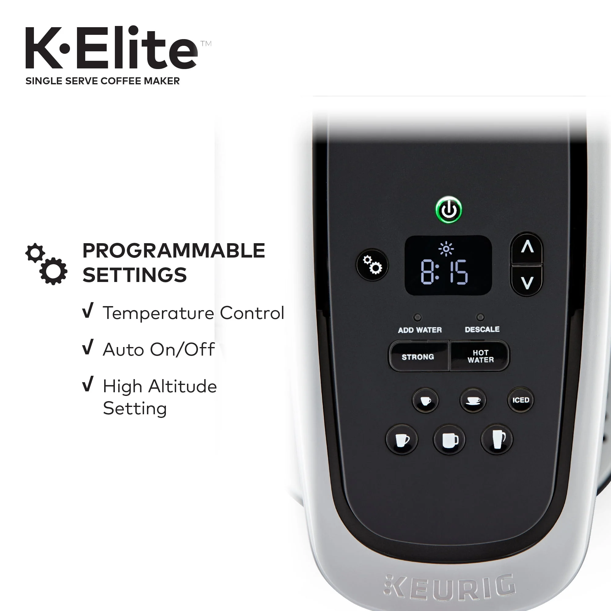 Keurig K-Elite, Single Serve K-Cup Pod Coffee Maker, Brushed Gold