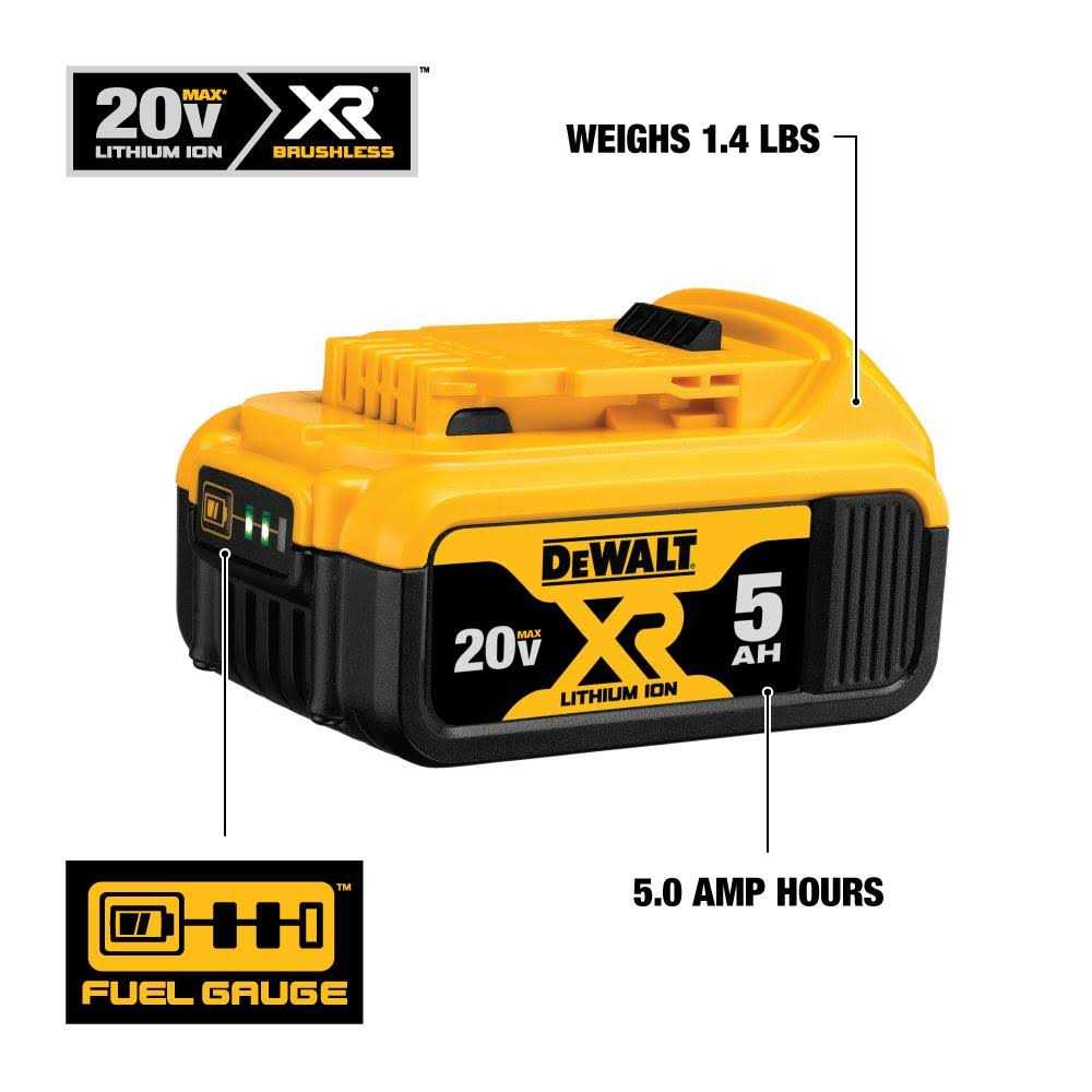 Refurbished DeWalt DCB205-2 20V Max XR 5.0Ah Lithium Ion Battery 2-Pack - Shop Hardware Tools Online Store