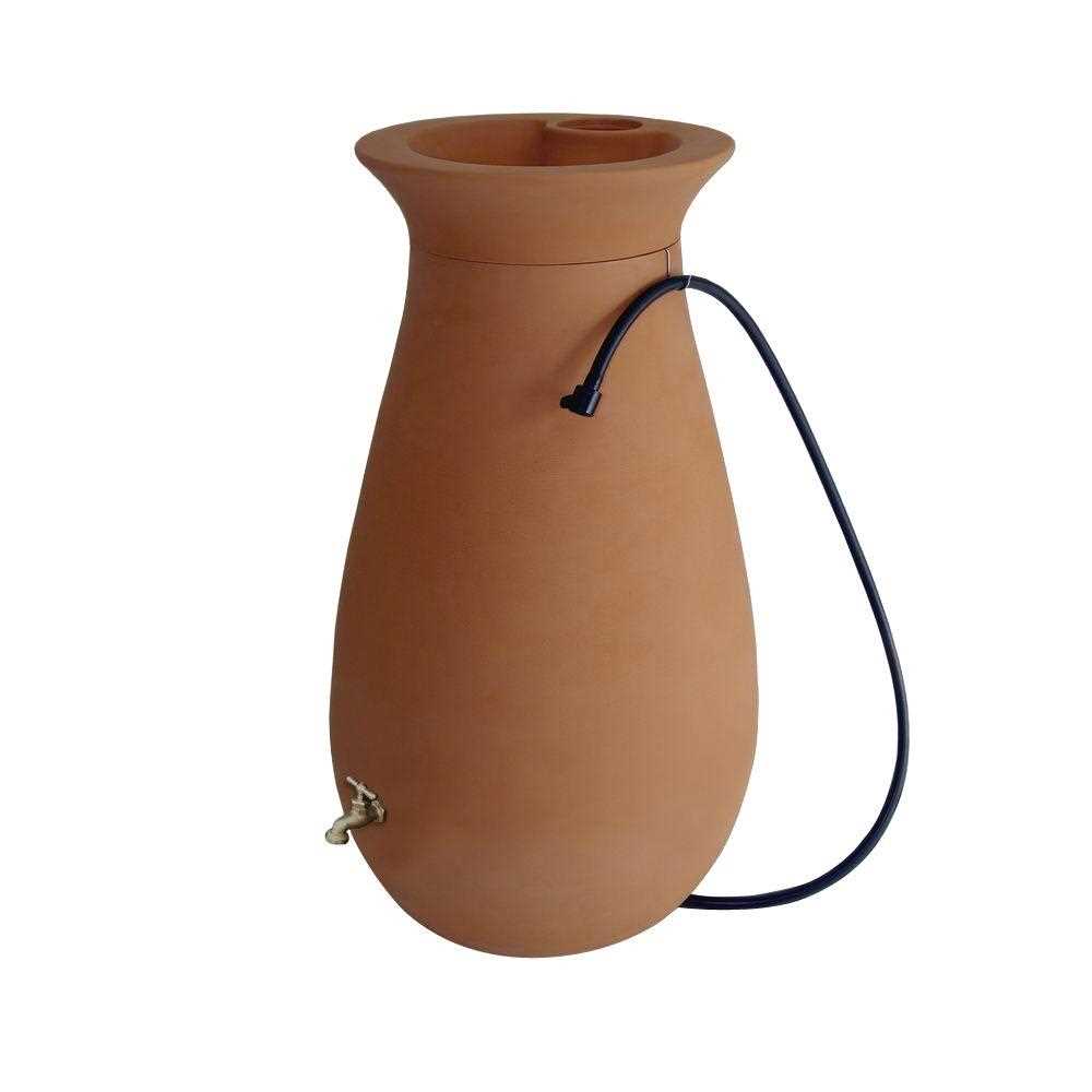 Rain Barrel - Rainwater Urn, 65 Gallon - Terra Cotta - Shop Hardware Tools Online Store