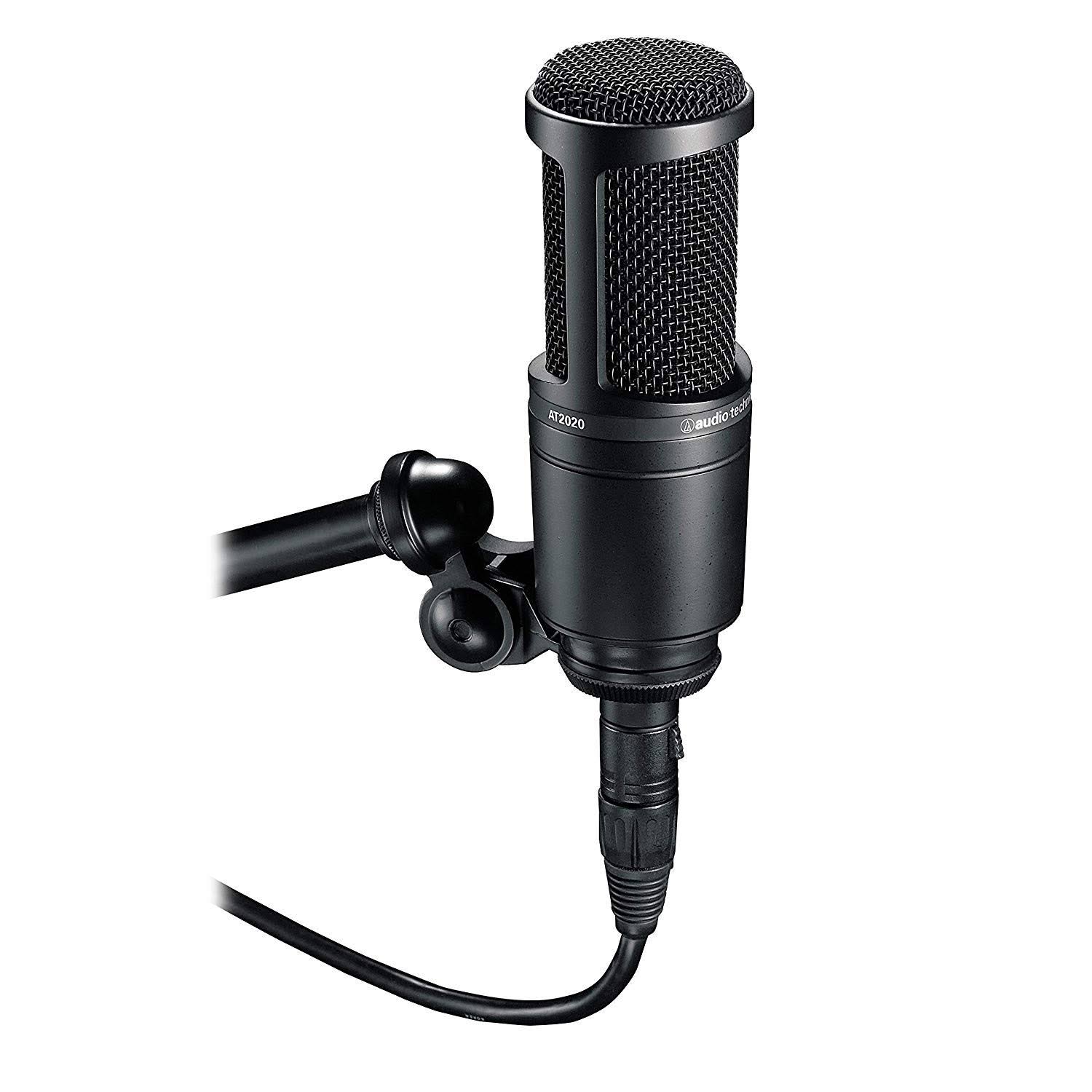 Audio-Technica AT2020 Cardioid Condenser Microphone - Includes - Pop Filter, XLR Cable, Proctective Pouch and 1 - Year Extended